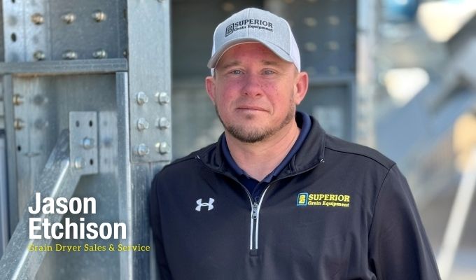 jason etchison joins superior grain equipment grain dryer sales and service team